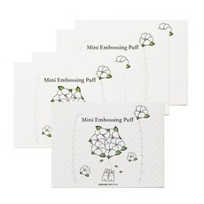 화이트래빗 미니 다이아 엠보 화장솜, 200개입, 5개