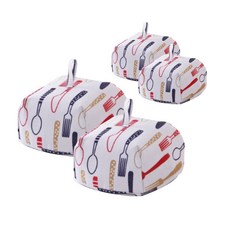 叉勺圖案保溫罩 2入組, 紅色的