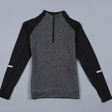 女式半拉鍊瑜伽長袖 T恤 A20