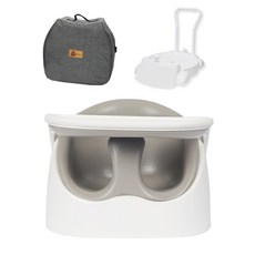 젤리맘 와이즈체어 A클래스 변신 아기의자 + 가방 + 카트, 뮤티드그레이(와이즈체어), 그레이(가방), 화이트(카트 + 리드줄)