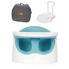 젤리맘 와이즈체어 A클래스 변신 아기의자 + 가방 + 카트, 블루이쉬그린(와이즈체어), 그레이(가방), 화이트(카트 + 리드줄)