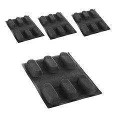 silikomart AIR PLUS 03 SET 4 N.6 MINI PLUM CAKE 烘焙模具, 單色, 4個