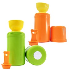 Budsia 攜帶式小馬桶 橘色+綠色