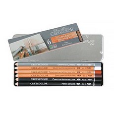 CRETACOLOR Pencil Conte Basic 6 件套 40006 乾式, 混色, 1套