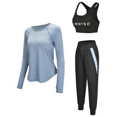 女款瑜珈上衣+運動內衣+運動長褲 SET-681-6
