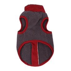 PINKMINKI 狗狗刷毛拉鍊外套, 灰色