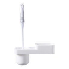 The Flow Company壁掛式浴室清掃刷架 白色, 1個