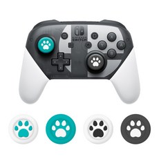 HOHOO Akitomo 任天堂 Switch Pro控制器 PS4 DualShock XBOX360 搖桿帽 土耳其藍 + 黑色, 單一商品, 1套