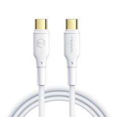 Mcdodo 麥多多 100W Type-C to Type-C PD 高速充電 TPE 傳輸線 1.2m, 白色, 1個