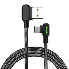 Mcdodo 麥多多 90度直角C型傳輸線 3m, 黑色, 1個