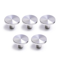 Sonjabisesang 簡約圓形 1孔 傢俱把手 銀色 中, 5個