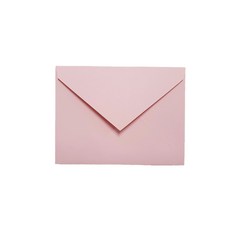 喜帖 邀請函 彩色 郵寄用 三角封口 進口紙 明信片信封 165 x 115 mm, 粉紅色, 100個