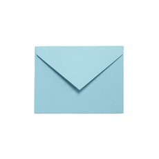 婚禮請柬 邀請卡 彩色 郵寄用 三角蓋 收集紙 明信片信封 165 x 115 mm, 天藍色, 100個
