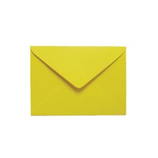 彩色邀請函 進口紙 明信片信封 180 x 120 mm, 黃色, 100個