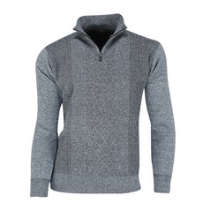 DUZEK 男士提花半拉鍊高爾夫針織衫 CTADZ2001W0