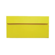 彩色紙 邀請函 喜帖 傳單 卡片信封 220 x 105 mm, 黃色, 100個