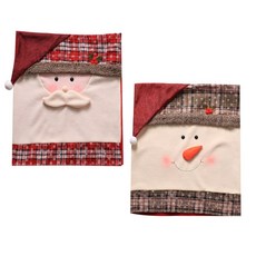 크리스마스 큐트 등받이 의자커버 2종 세트 D01, 혼합색상