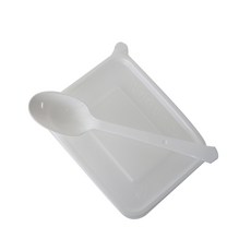 迷你PP耐熱3格容器+蓋子+湯匙 白色, 100套