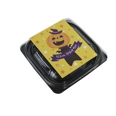 迷你方形容器 黑色+蓋子+糖果架 南瓜, 100套