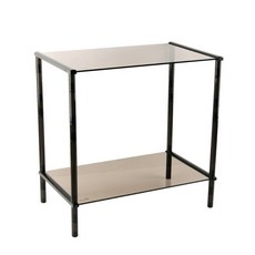 Coms 2層多功能高度可調支架 LC3041, 黑色+青銅（玻璃）