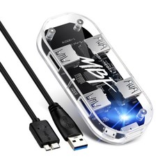MYBESTFRIEND 4埠 USB 3.0 供電集線器 MBF-CLU304P, 混色