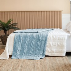 Sofraum 素色壓紋棉被, 藍色