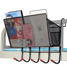 床邊式鐵製掛籃, 黑色, 1個