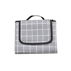 格紋防水野餐墊, 灰色的