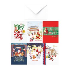 From&To 聖誕卡 6款套組 S773, 混合色, 1套