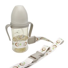 UINLUI 天使雙耳吸管杯 260ml+背帶, 混色, 1組