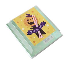 方形容器+糖果叉紙架 南瓜+迷你叉組, 1套, 容器 100p + 蓋子 100p + 迷你叉子 100p
