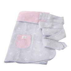EziBaby 手工絎縫揹帶 7分, 粉色 灰色