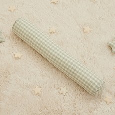 베베스미스 아기 바디 필로우 롱쿠션, 로얄체크 민트