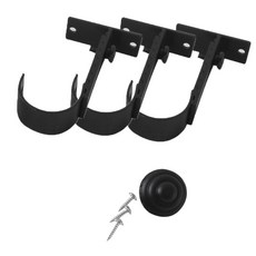 철 조절 브라켓 세트 소형 길이 100mm x 내경 35mm, 블랙, 1세트