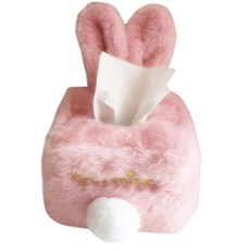 JHCompany 翹耳兔耳衛生紙盒, B 粉紅色, 1個