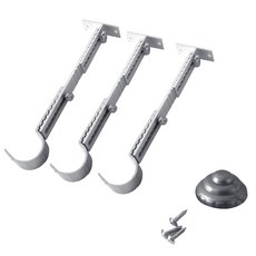 鐵製可調式支架組 大型 230 x 25 mm, 銀色, 1套