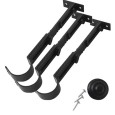 鐵製可調式支架組 大型 長度 230mm x 內徑 25mm, 黑色, 1套