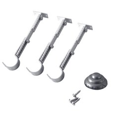 鐵支架套組大長度 230mm x 內徑 35mm, 銀, 1套