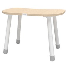 루나스토리 스퀘어형 2단 원목 유아 책상, 그레이