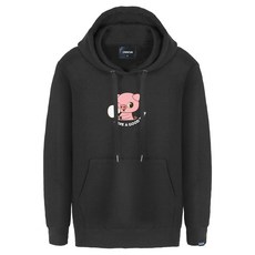 Jinmania粉色豬絨毛連帽T恤 TH-392