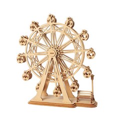 Robotime 木質摩天輪迷你模型 DIY TG401, 混合顏色
