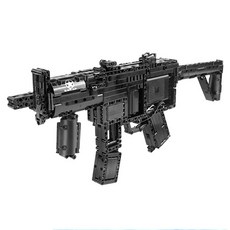MP5 전동소총 조립 블럭 CBT240019, 블랙, 1개