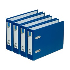 알파 아치바인더 2공 L217 A4 7cm 80mm 가로형, 청색, 4개