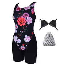 AQUATICA 女款花朵無袖連身泳衣組 AQA69276 3件組