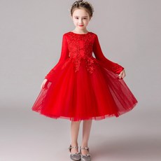 Angel Eye 女童花朵飾邊刷毛連身裙