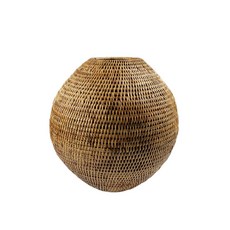 藤編圓形花盆籃子 GC513, 混色, 1個