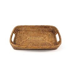 藤編家庭托盤 大 GC504, 混色, 1個