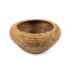 藤編深圓形籃子 GC520, 混色, 1個