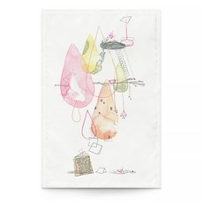 Ilovehome 水彩素描多用途門簾, Type6