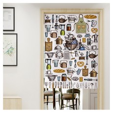 I Love Home 廚房家用多功能布藝隔間門簾, TYPE12